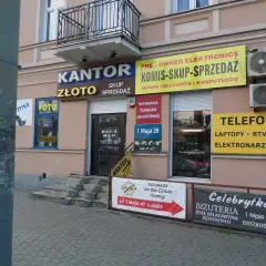 Kantor i sklepy z elektroniką, złotem i telefonami. Wiele komisjonerów oferuje skup i sprzedaż.