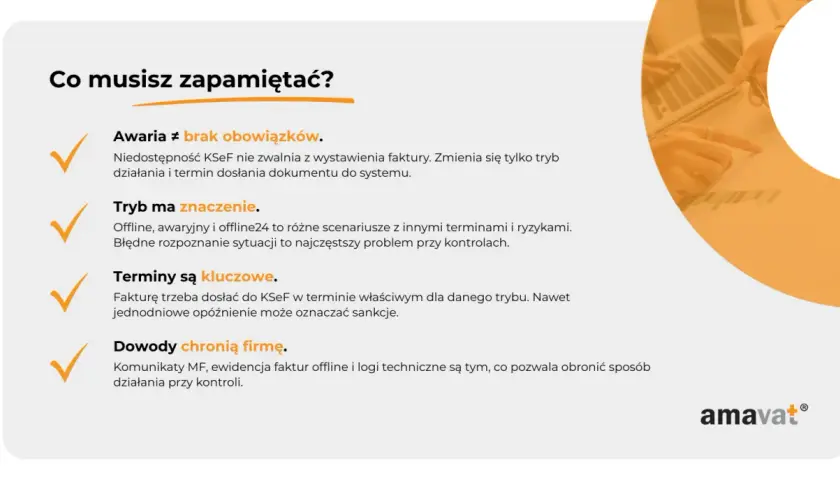 KSeF awaria nie zwalnia z obowiązków. Pamiętaj o trybach działania i terminach wysyłki faktur, by uniknąć sankcji. Dowody chronią firmę.
