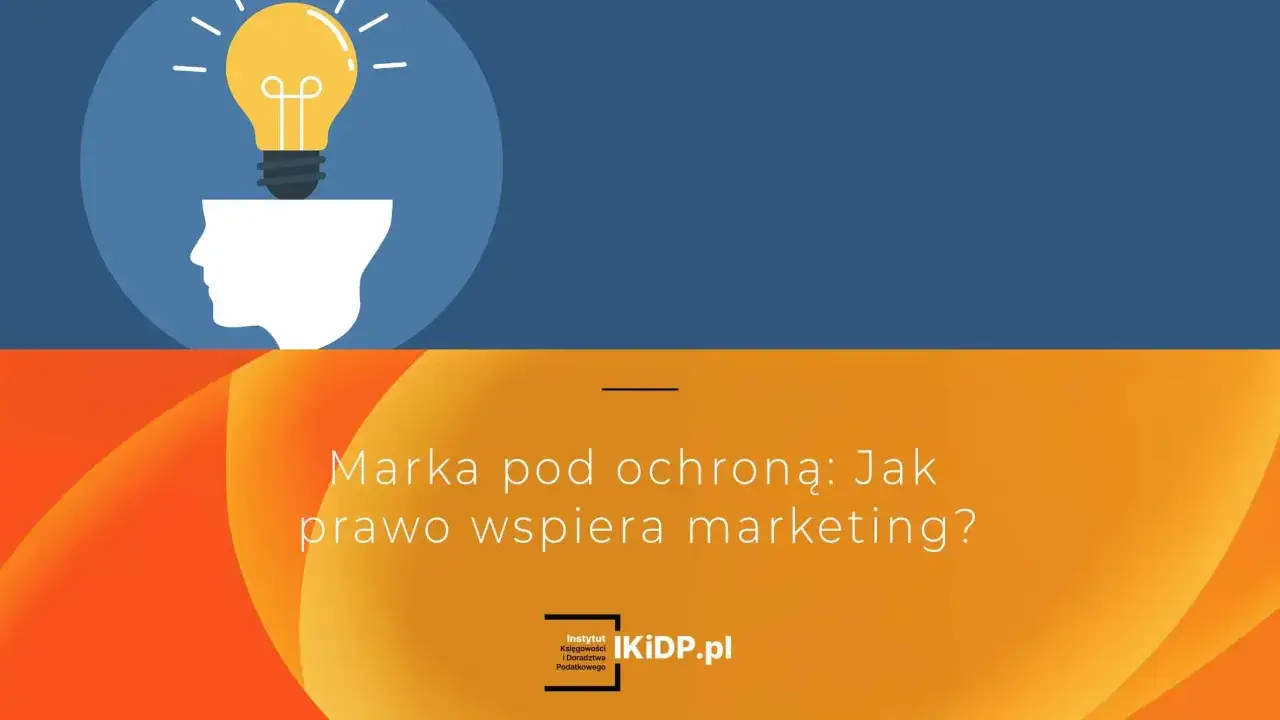 Grafika przedstawia żarówkę nad głową symbolizującą pomysł. Tekst: